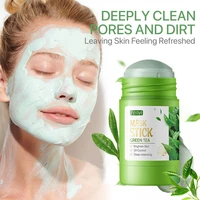 laikou green tea cleansing mask purifying clay stick mask oil control skincare anti acne eggplant remove blackhead face mud mask