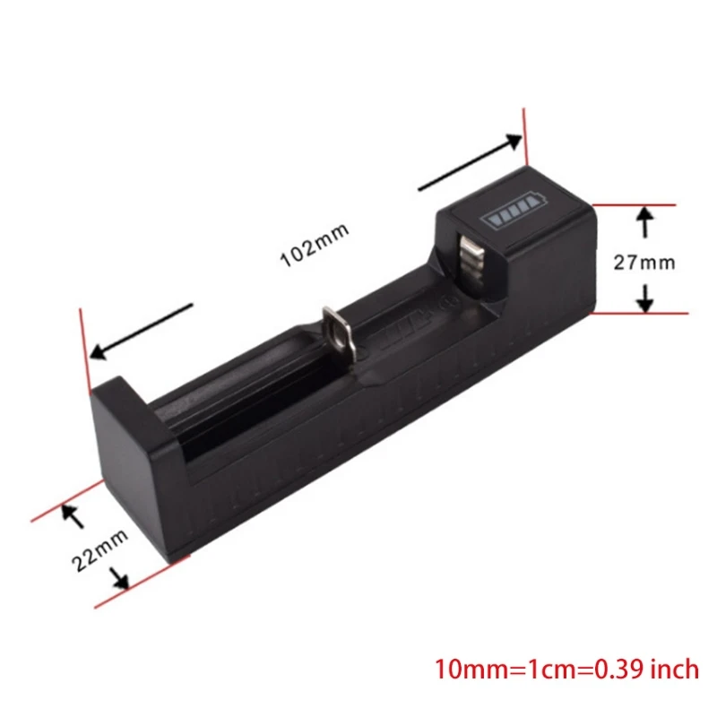 

Update 1 Slot Fast charger Universal Intelligent USB Battery Charger for 18650 14500 1634 Rechargeable Batteries