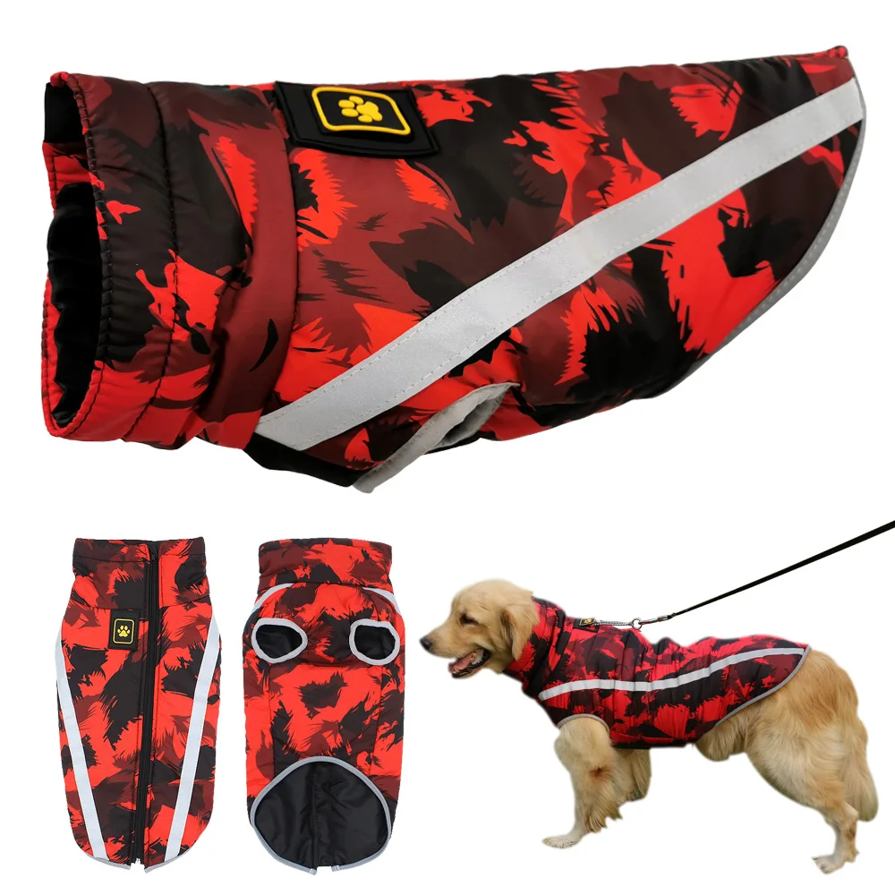 

Autumn Winter Big Dog Clothes Warm Puppy Pet Coat Waterproof Reflective Jacket For Small Medium Large Dogs Clothing For Dogs 6XL