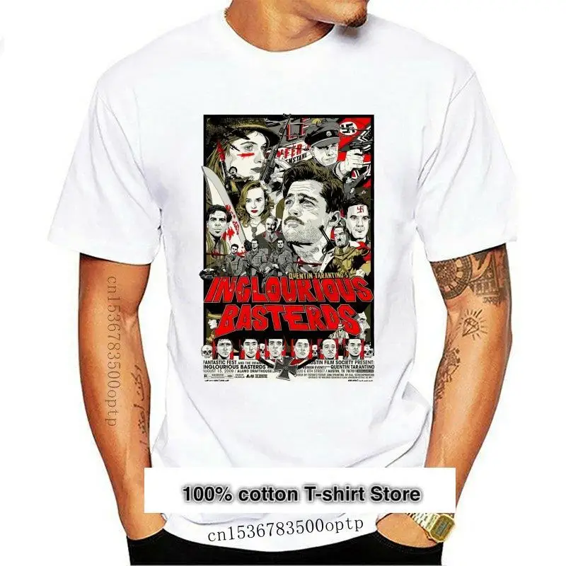 

Camiseta negra de manga corta a la moda, camisa blanca de Basterds inglesa, personalizada, nueva de 2021