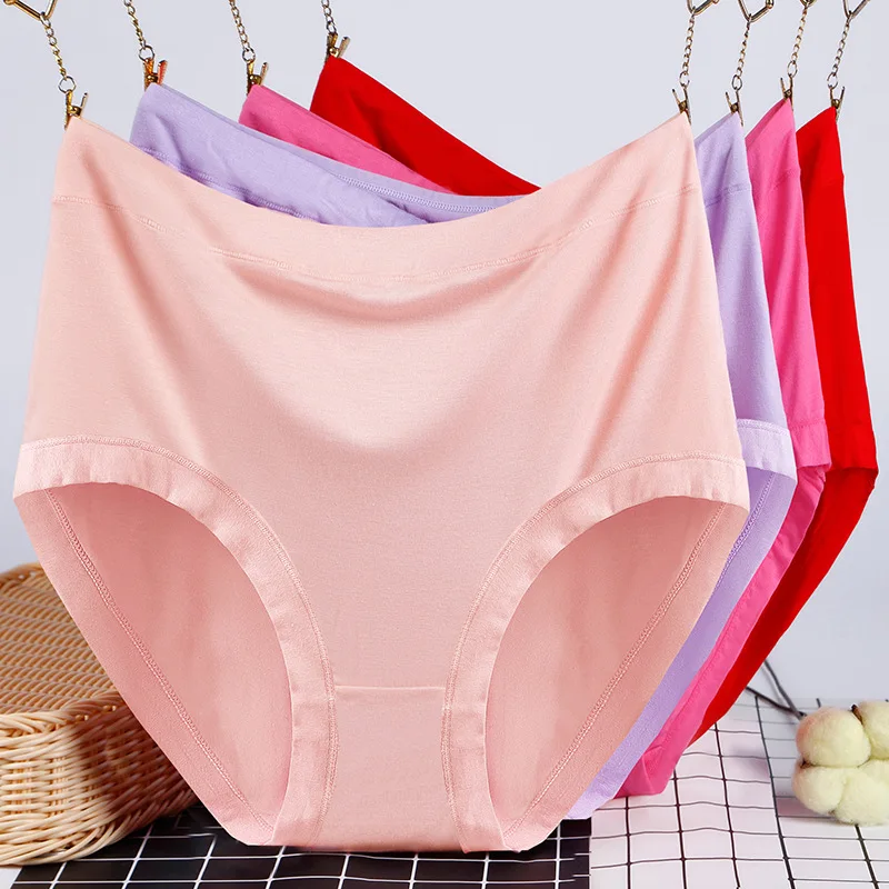 

3Pcs/lot High Waist Panties Women Breathable Cotton Underwear Big size Seamless Briefs Sexy Girls Slimming Underpants