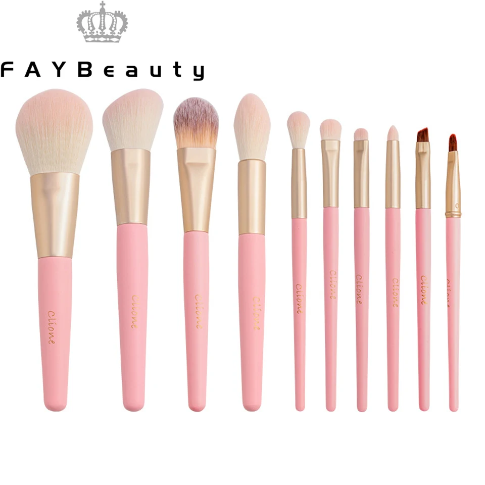 

FAYBeauty 10PCS High Quality Make Up Brushes Set For Eyebrows Eyeliner/Eyelash Brushes Powder Brush Beauty Cosmetics for Face