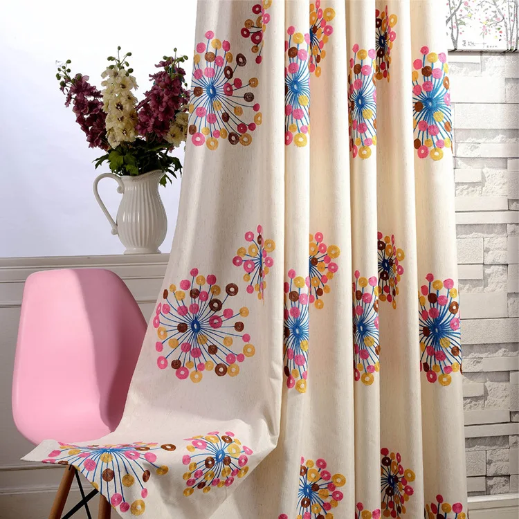 

Modern Pastoral Chinese Blackout Curtains for Living Room Bedroom Study Balcony Blackout Curtains Custom