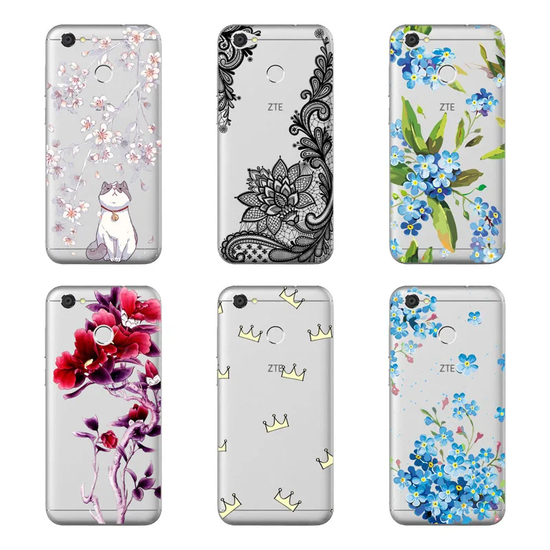 Мягкий чехол из ТПУ для zte blade a510 a610 a601 a602 a520 a6 a910 с цветами x3 d2 защитный телефона s