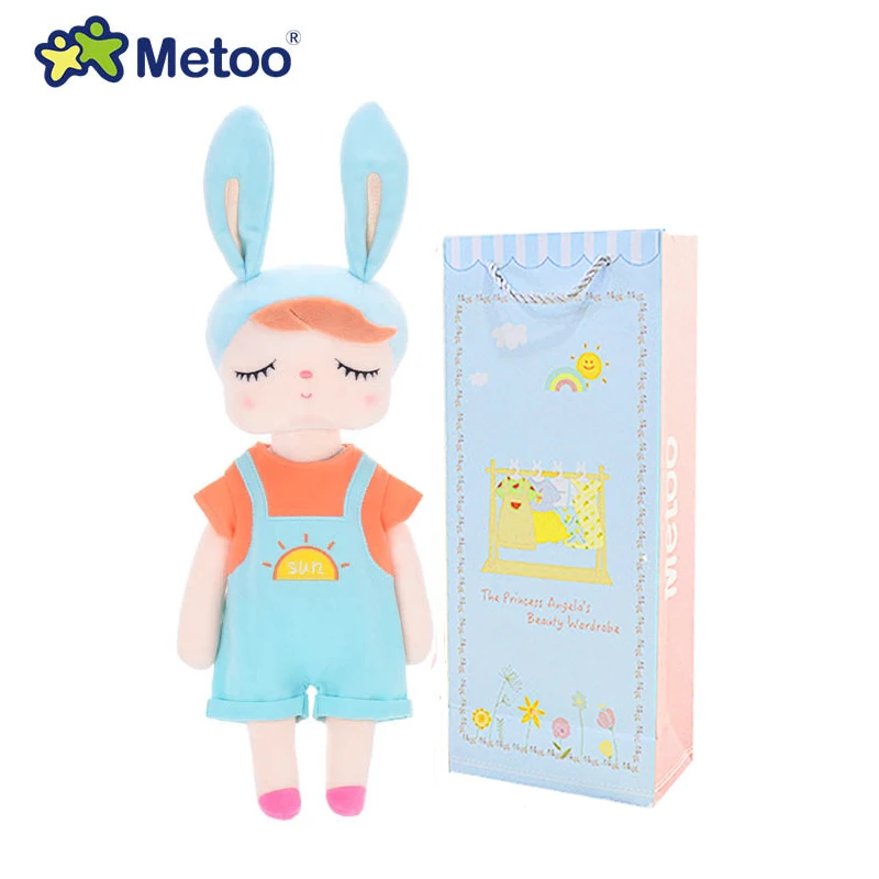 913-20 Кукла Metoo, плюшевые игрушки для девочек, милые Мультяшные фрукты, кролик Анжела, мягкие животные для детей, оригинальная коробка - Цвет: 913-20