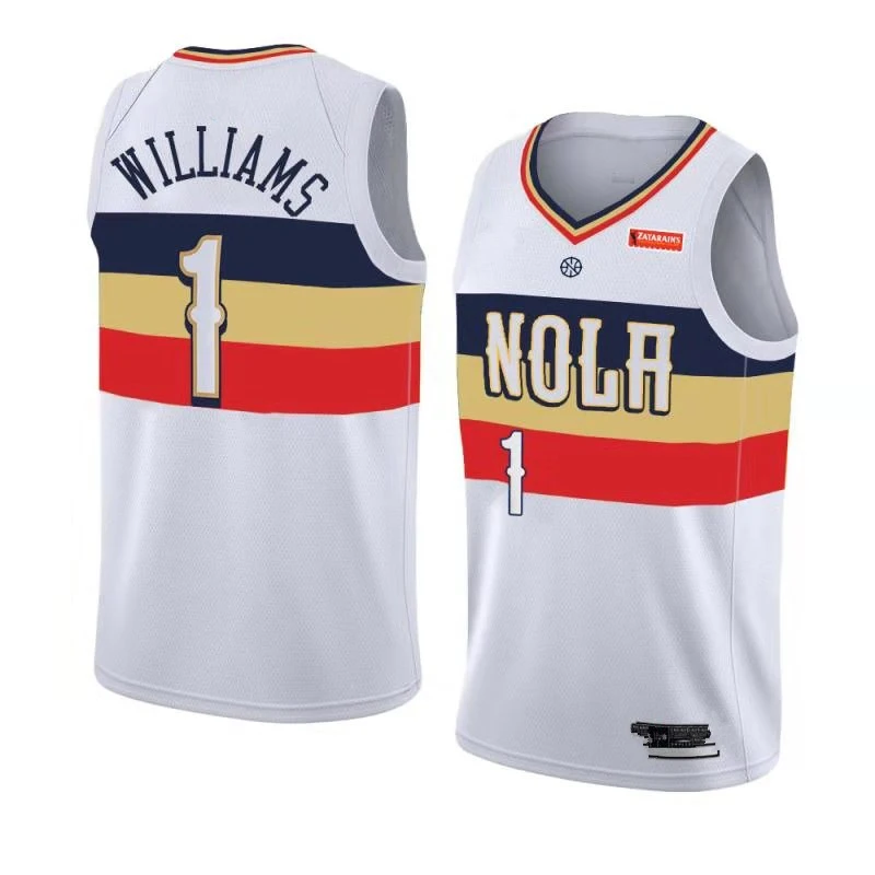 

Hot Sale 2021 City Edition Swingman Zion 1 Williamson Embroidery Basketball Jersey Sets Anthony 23 Davis Tank Tops Shorts XXL