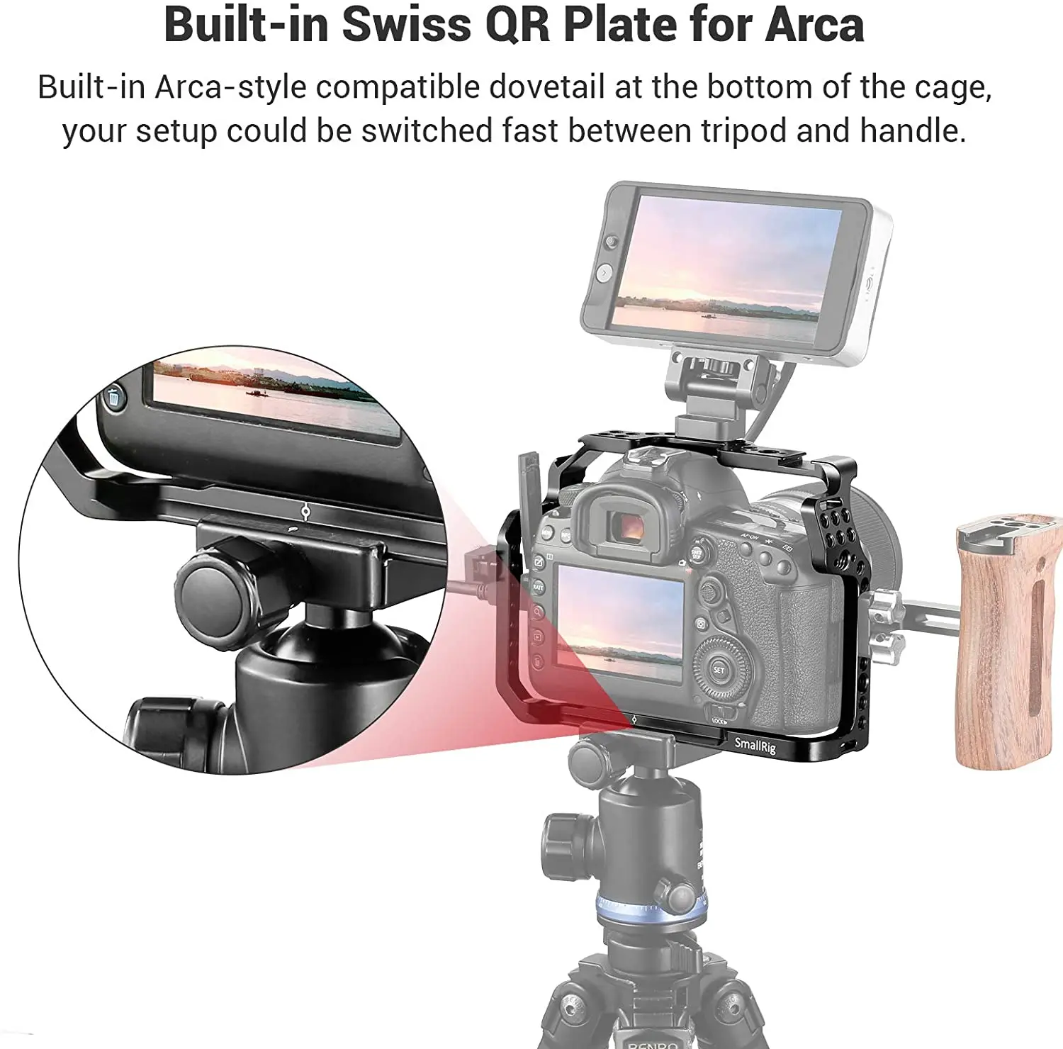 Клетка SmallRig для камеры Canon 5D Mark III IV Dslr с направляющими NATO Arca швейцарская тарелка