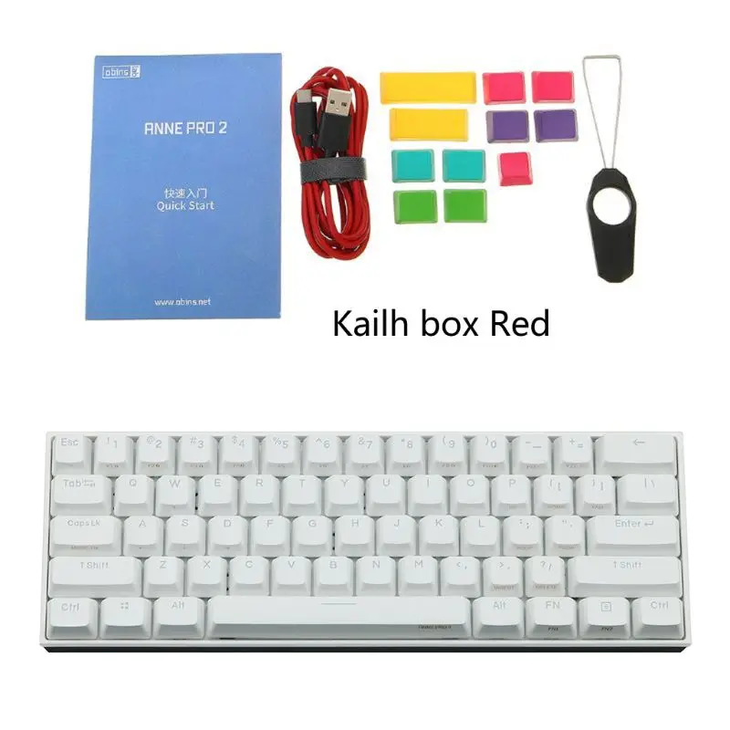 60% механическая клавиатура Bluetooth 4 0 Type C RGB 61 клавиши Механическая игровая Kailh Box