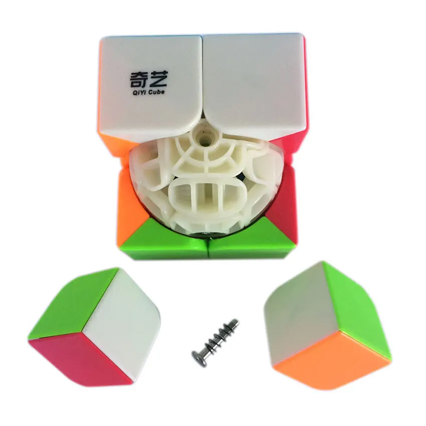 

QiDi 2X2X2 Stickerless Cubo Magico Brain Teaser Professional Speed Puzzle QiYi Magic Cube Designed For Beginners Educational Toy