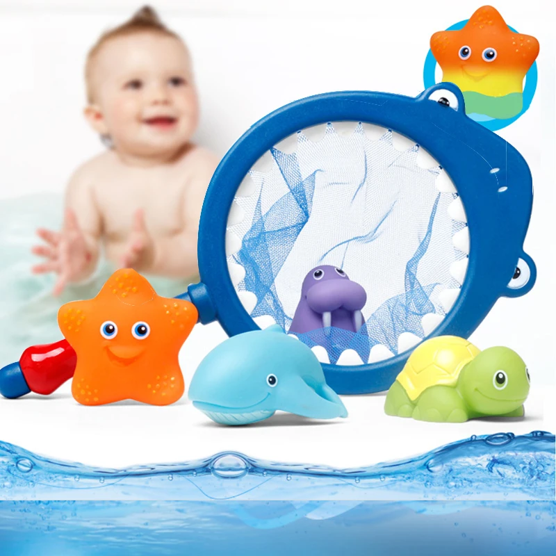 

4 шт./компл. рыболовные игрушки, Сетчатая Сумка, игрушка для кошек и рыб, детская игрушка, занятия плаванием, летняя игрушка для купания, кукла...