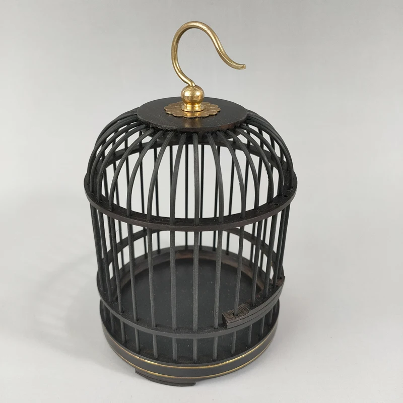 

Elaborate Interesting Chinese Traditional Handicraft Collection Home Decoration Handmade Hardwood Ebony Cricket Small Cage