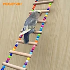 Лестницы для домашних животных, игрушка для скалолазания, искусственная деревянная игрушка для птиц