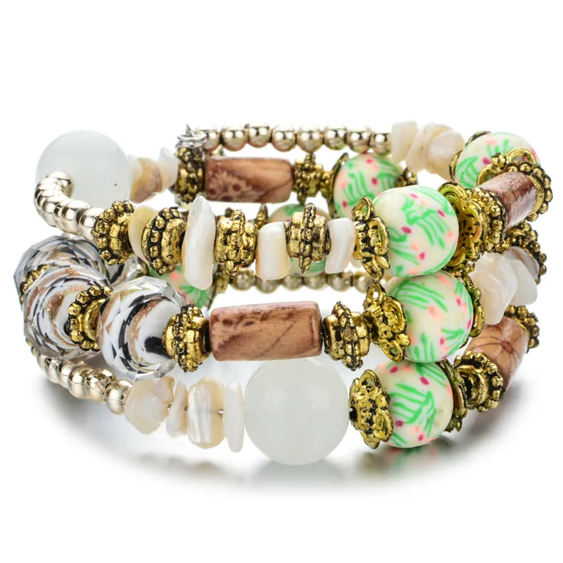 Натуральный богемский камень хрустальные бусины браслеты с подвесками для