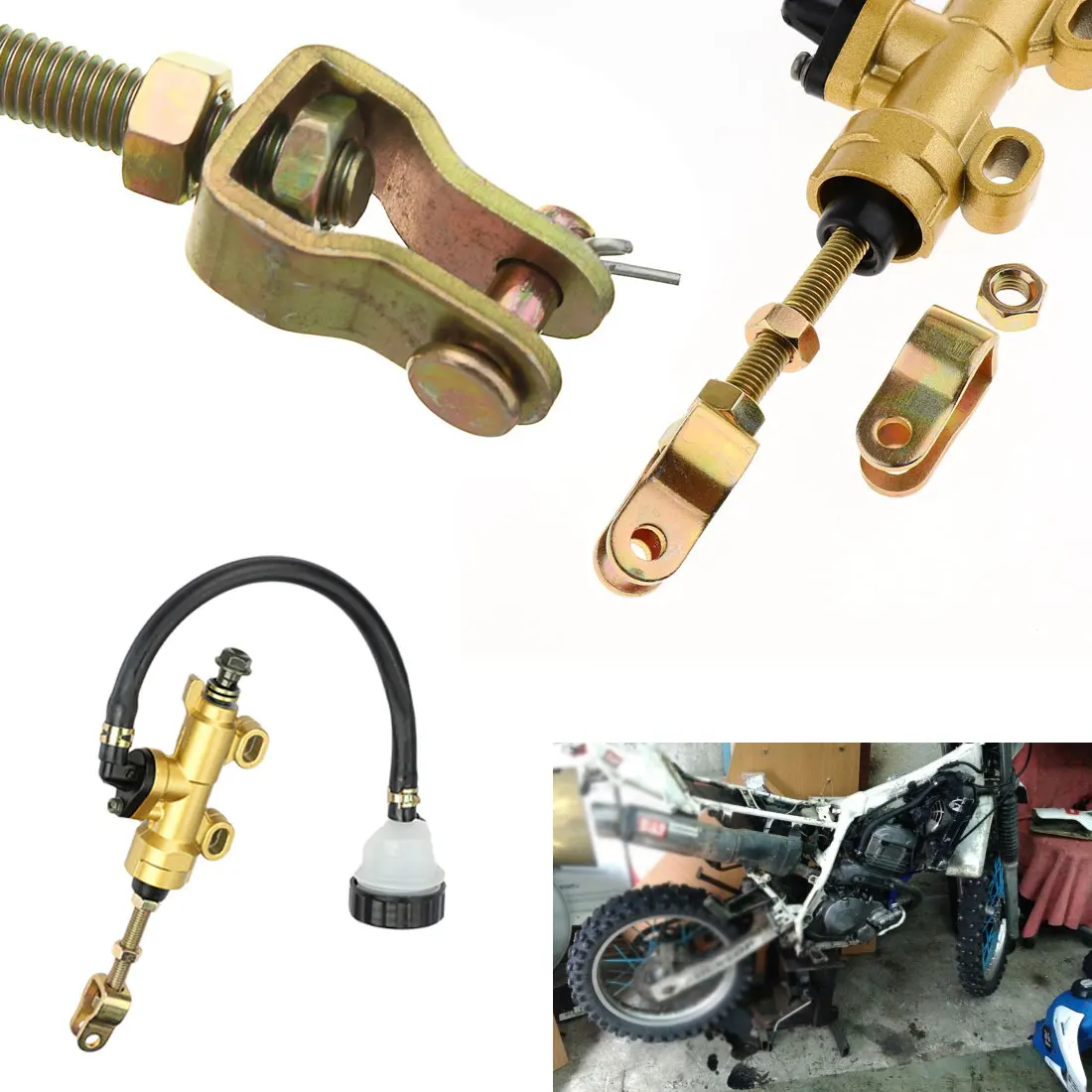 

Motorcycle Rear Brake Brake Master Cylinder Pump Pump Foot Hydraulic Refit Rear For Honda Yamaha Suzuki Kawasaki