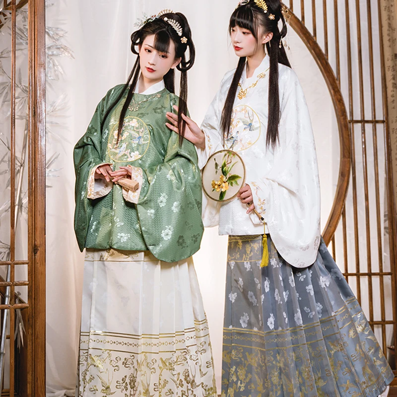 Династии Hanfu с круглым вырезом женские платье феи Традиционный китайский