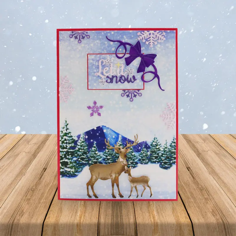 Рождественская Подарочная коробка северный олень уличный свет венок