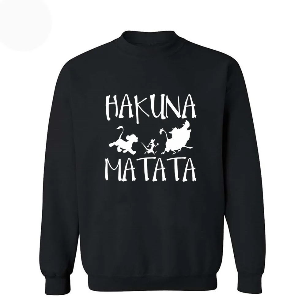 Прямая поставка Мужская толстовка Hakuna Matata мультяшная футболка толстовки с