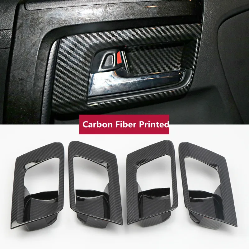 

4 шт., наклейки из углеродного волокна на внутреннюю дверь автомобиля, для TOYOTA 4runner 2010 2011 - 2019