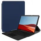 Чехол для планшета Microsoft Surface Pro X SurfaceProX ProX 2019, ультратонкий, с подставкой и слотом для ручки, кожаный чехол откидной держатель