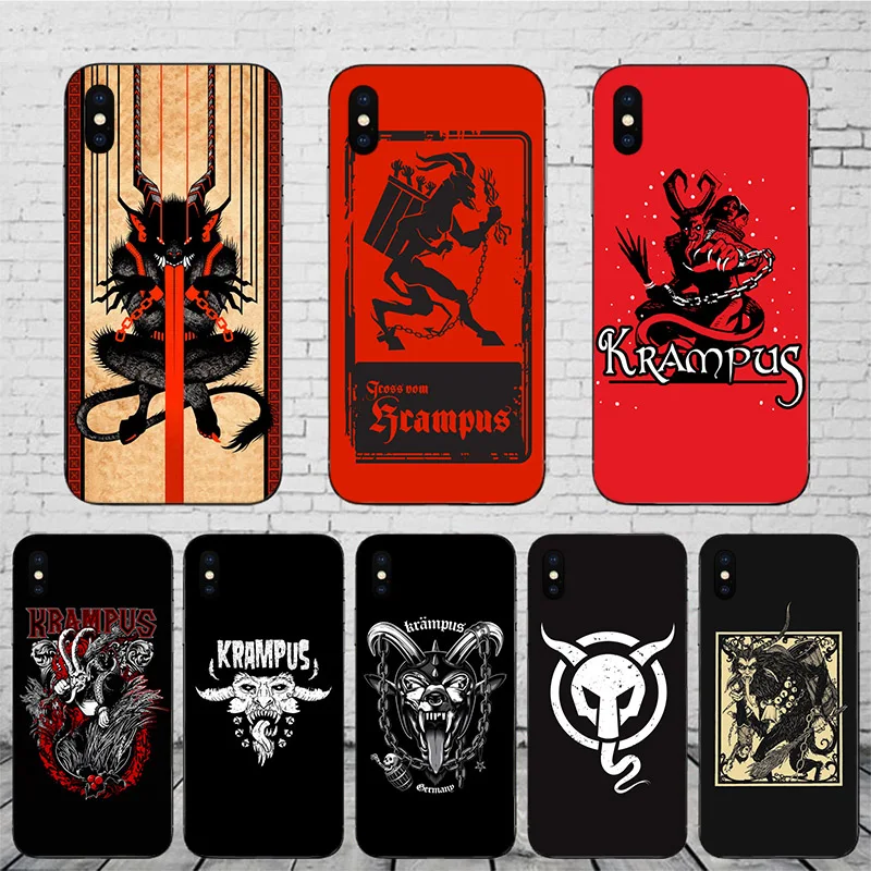 

Krampus Cool Design Soft TPU Phone Shell For Iphone XS XR X 11 Pro Max 12 Mini 6 6S 7 8 Plus Cover 5s SE 2020 Unique Mobile Case
