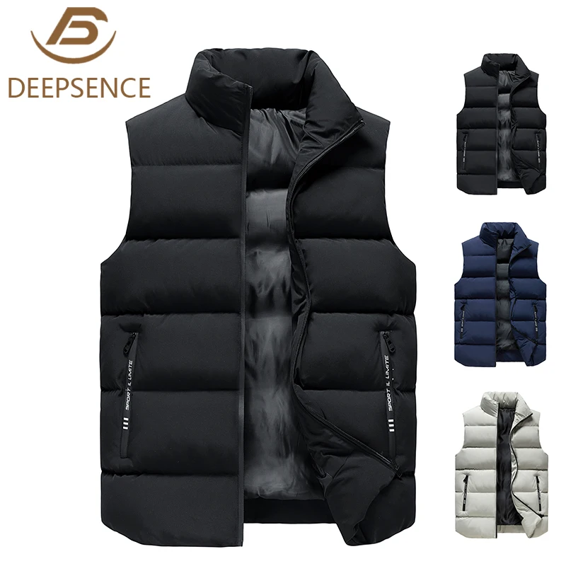 

Spring Autumn Men Jacket Sleeveless Outdoor Windproof Thicken Casual Sports Vest Mens Winter Keep Warm Slim Cotton Waistcoat