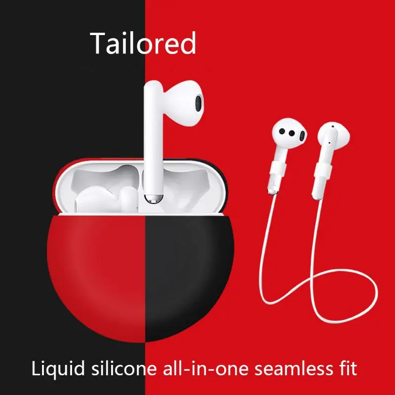 

1Set Silicone Anti-slip Cover Protective Case with Anti-lost Rope for FreeBuds 3 667C
