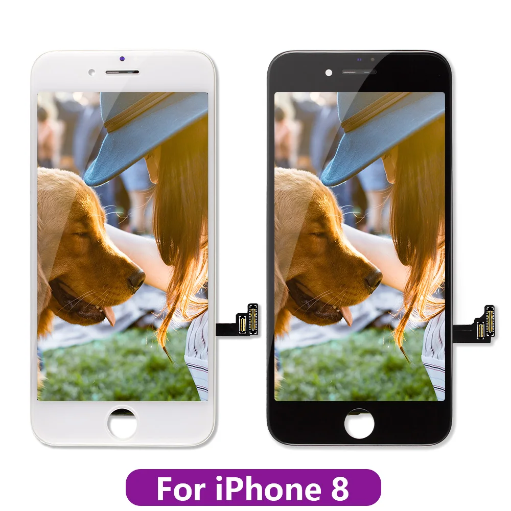 Белый и черный AAAAA абсолютно для iPhone 6 6G ЖК-дисплей кодирующий преобразователь сенсорного экрана в сборе для iPhone6 4,7 ''без битых пикселей+ подарок