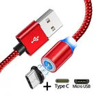 Магнитный кабель USB Type-C для LG G8 G7 G6 G5 G4 Stylus G3mini Stylo 4 V10 V20 V30 V40, быстрое зарядное устройство с Micro USB Redmi 4X Note 7 6