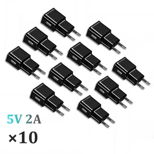 10pcslot 5v 2a eu plug wall travel charger adapter for samsung s9 s8 s7 s6 s5 edge a30 a50 a70 j330 j530 a750 xiaomi huawei free global shipping