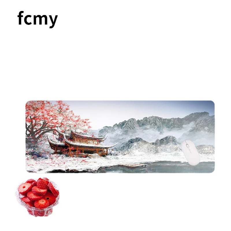 

Japanese Pink Cherry Blossom Style Gamer Speed Mice Retail Durable Desktop Mousepad Free Shipping Large Mouse Pad Keyboards Mat