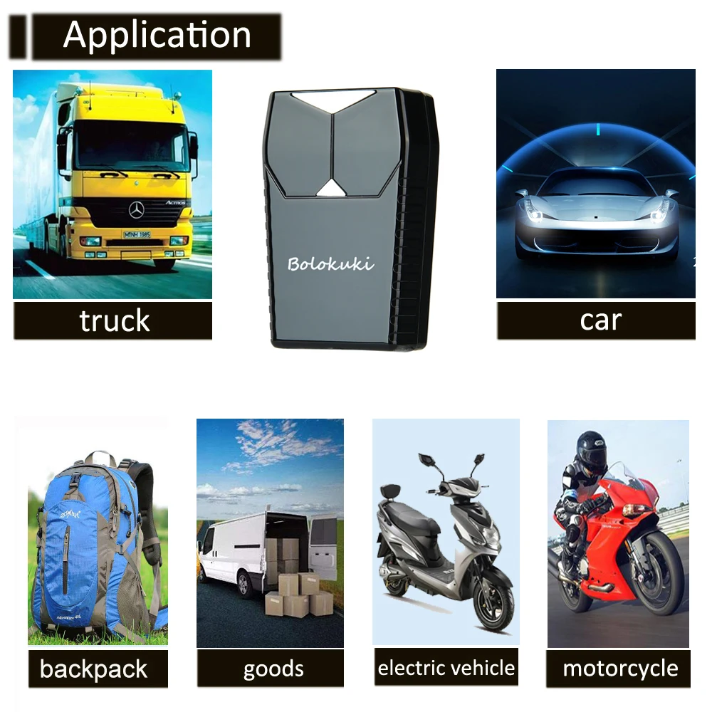 

GPS Tracker Car Tracker Bolokuki GT001 GPRS GPS Locator Vehicle Tracking 2G Magnet Voice Monitoring 90 Day Standby Free App