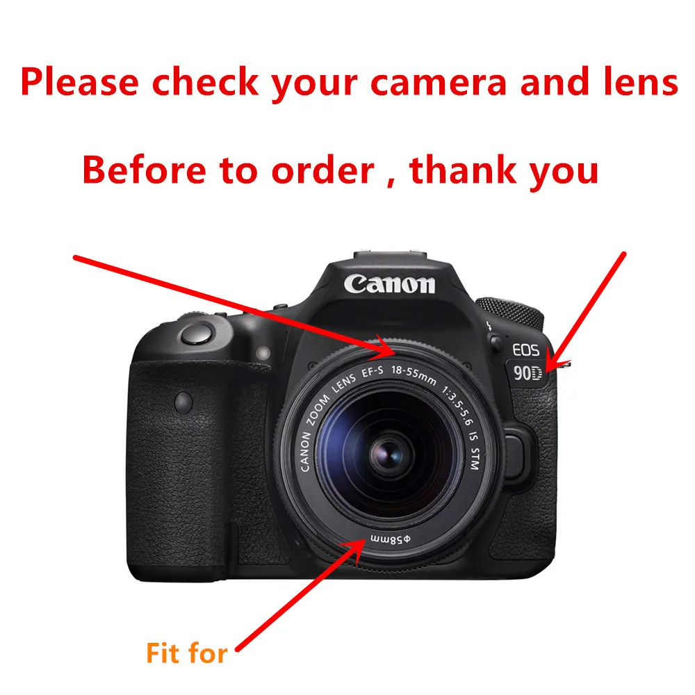 Фильтр UV CPL ND FLD градуированная цветная звезда и бленда объектива для Canon EOS 1300D 90D 80D