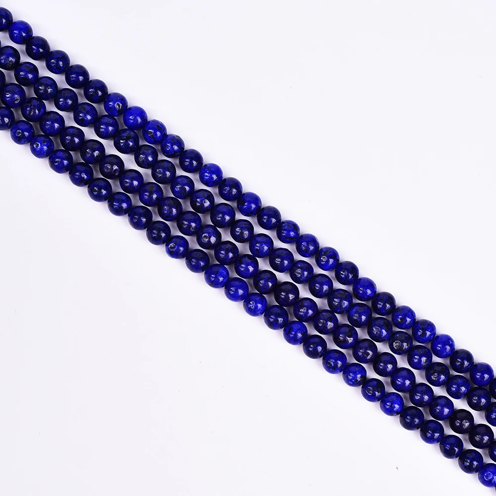 Бусины Из Натурального голубого лазурита Asingeloo круглый камень свободная нить 15 5