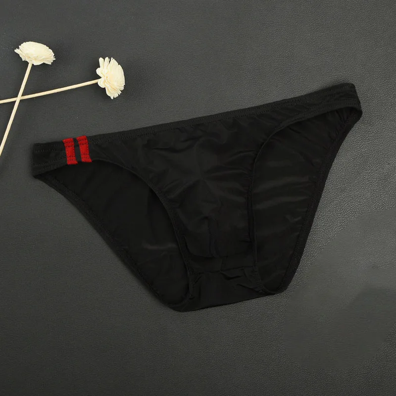 Hot Men's Sexy Breathable Underwear Ice Silk Men Briefs Seamless Panties Men Bikini Solid Low Waist Men Soft Lingerie Underpants