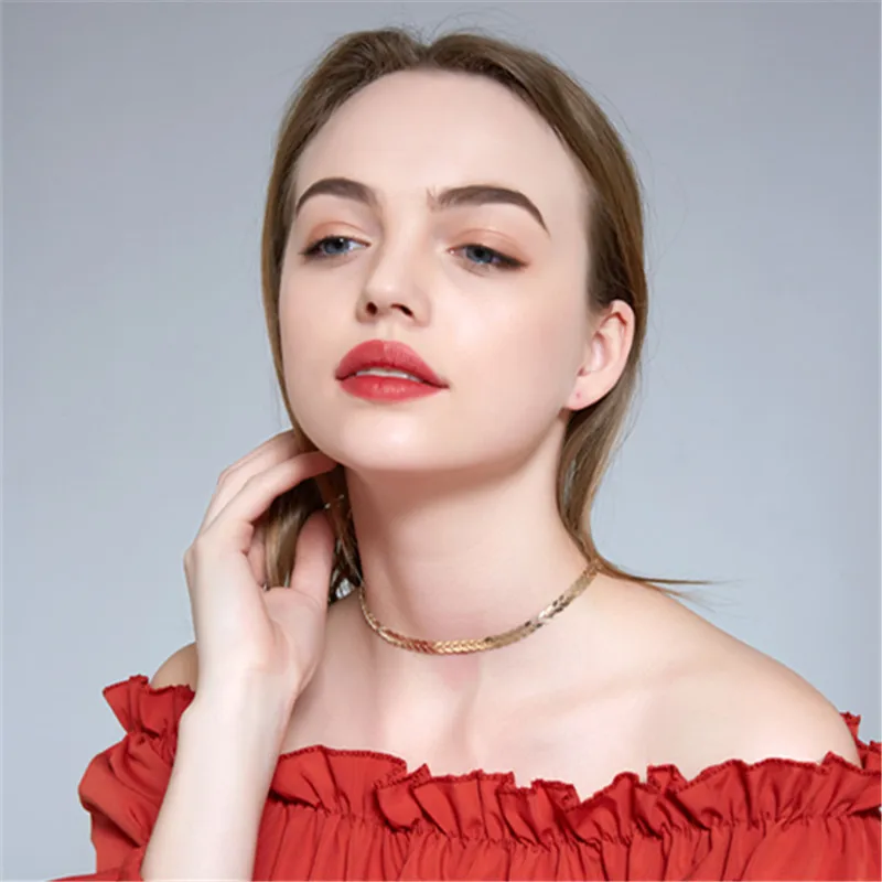 Женское колье чокер с цепочкой и блестками|Цепочки| |