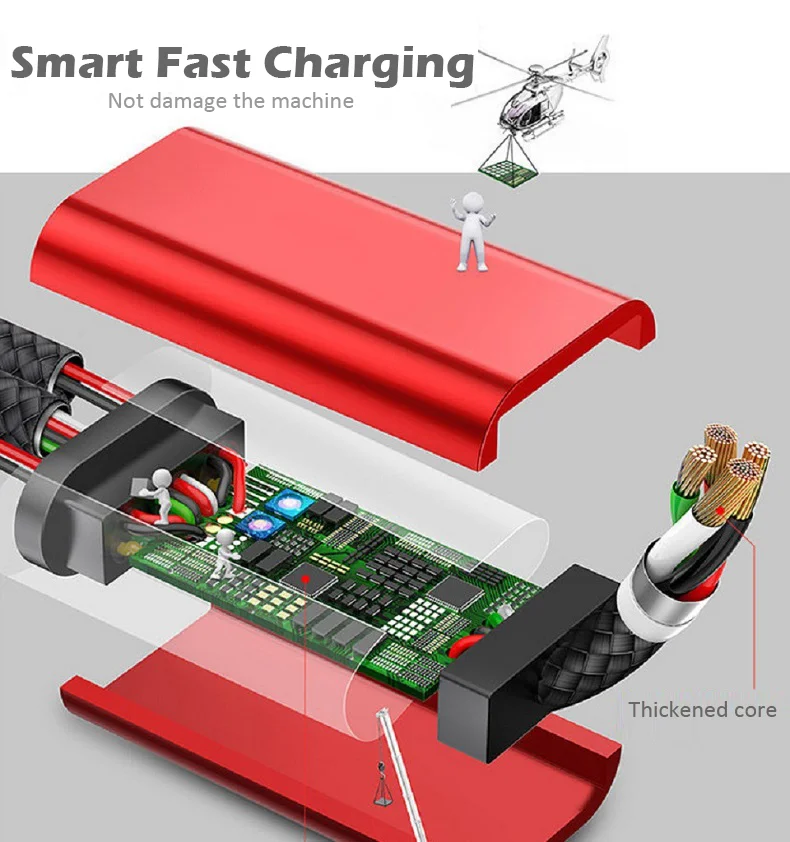 3 в 1 USB кабель для мобильного телефона Micro usb type C кабель зарядного устройства для Android iPhone зарядный кабель Micro USB шнур зарядного устройства