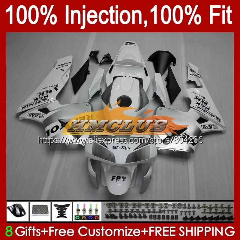 

Инъекция для HONDA CBR 600RR 600F5 600CC CBR600RR 0No.6 Repsol silver CBR 600 CBR600 RR F5 03 04 CBR600F5 2003 2004 Обтекатель OEM