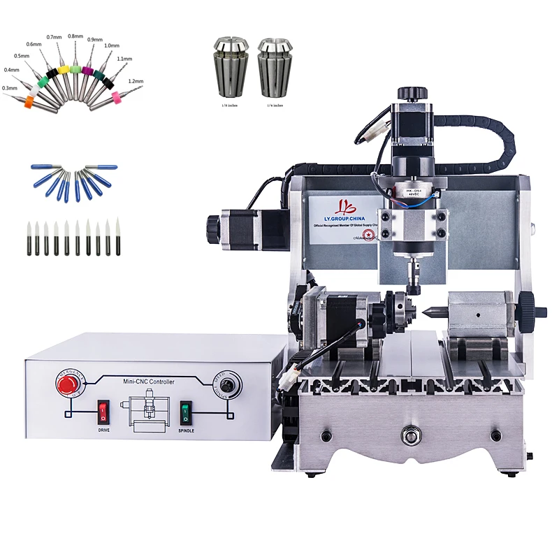 Гравировальный мини станок с ЧПУ 3020 фрезерный 4 оси большая рабочая площадь 2030