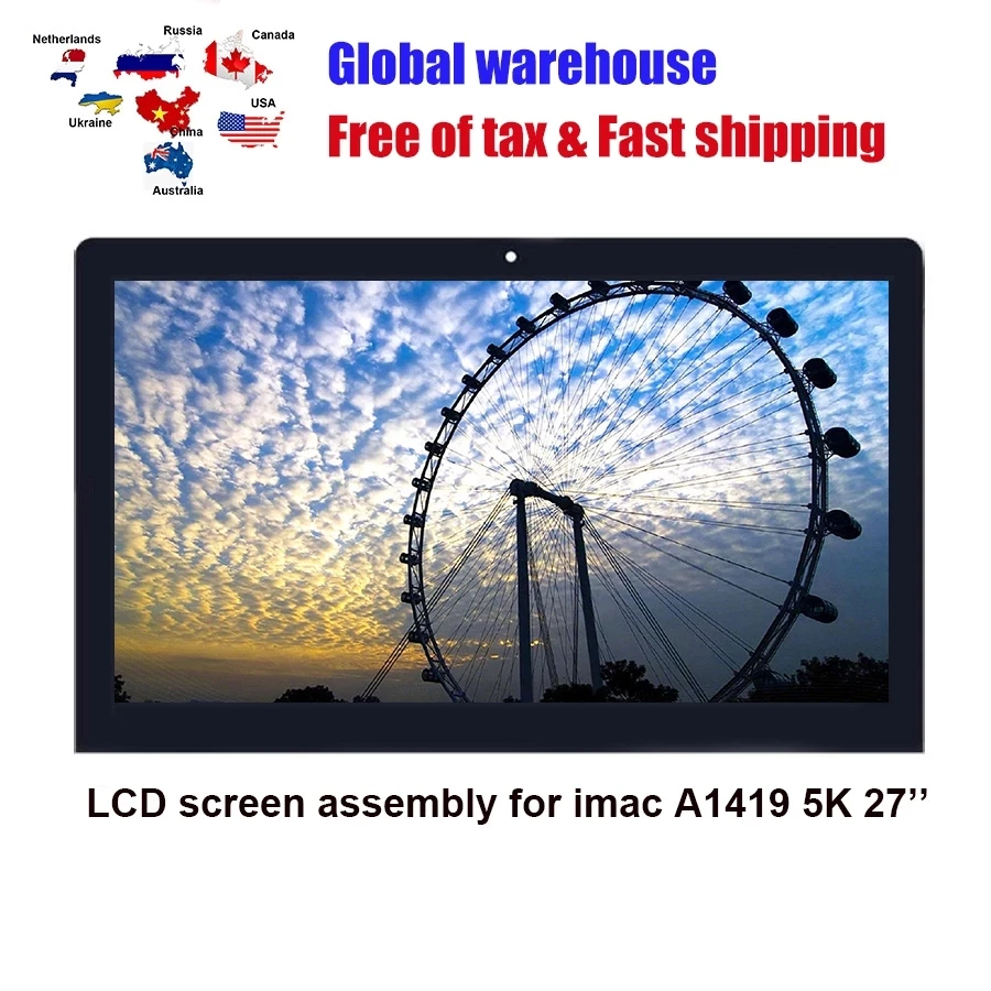 Новый ЖК-экран A1419 5K Retina Panel Display Для iMac 27 ''LM270QQ1 SDB1 SDA2 SDC1 EMC 2834 2806 | Компьютеры и