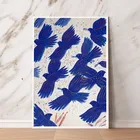Плакат Alecos Fassianos, настенное искусство, печать на холсте, синие птицы рая, картина для изобразительного искусства, Настенная картина для гостиной, домашний декор