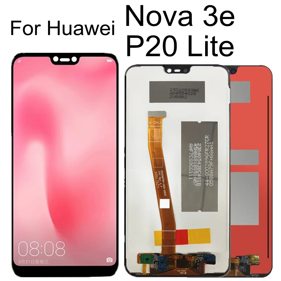 5 84 &quotЖК дисплей для HUAWEI P20 Lite ЖК ANE LX1 LX3 Nova 3e + сенсорный экран экран|Экраны