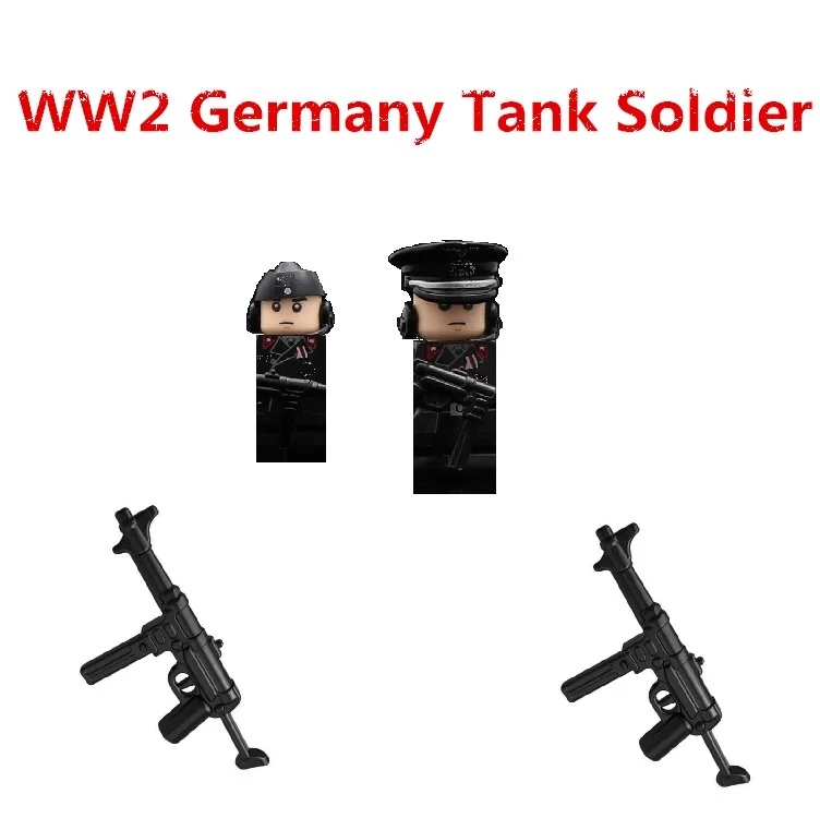 2 шт./лот солдат танков MP40 пулеметы город МОС спецназ военное оружие playmobil фигурки