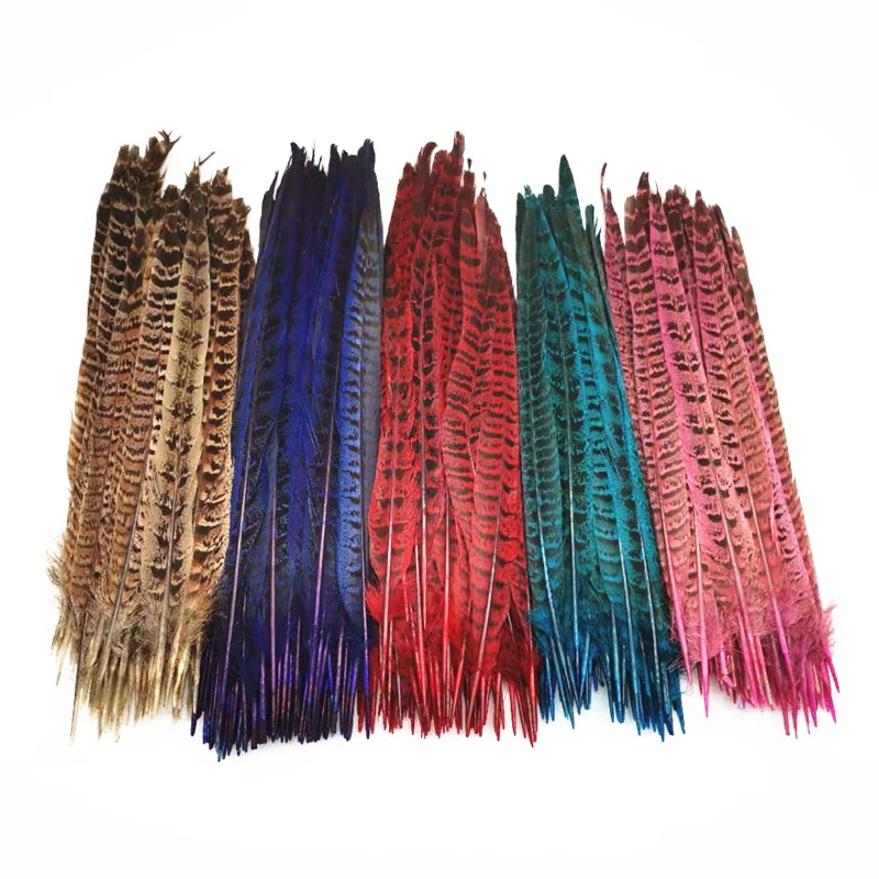20 шт./лот Натуральный Крашеный хвост фазана перо 25 30 см сделай сам свадебное