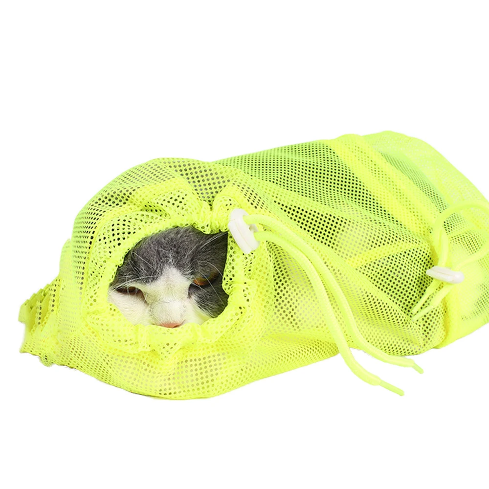 Сетчатый банный мешок для ухода за кошками регулируемые моющие сумки домашних