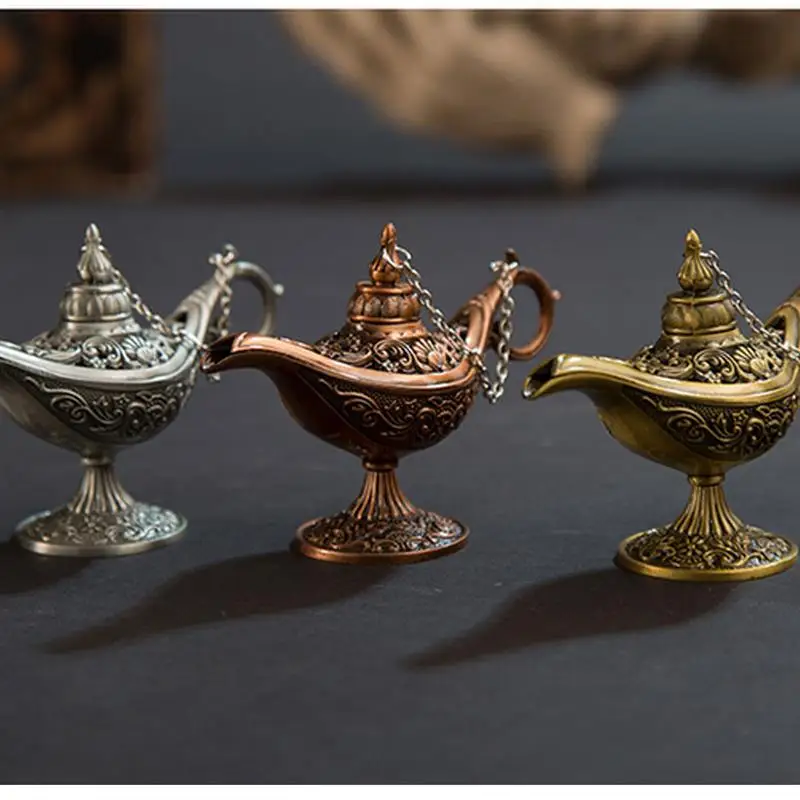 Бронзовые лампы волшебный джинн украшения курильники резные полые