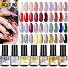 Гель-лак для ногтей ROSALIND, 88 цветов, мини-лак для маникюра, дизайн ногтей, Полупостоянный отмачиваемый Гель-лак, базовый топ
