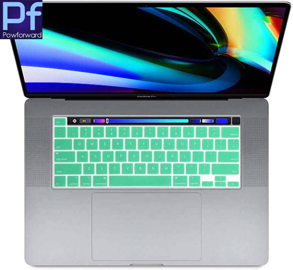 Силиконовый чехол с клавиатурой на английском языке для MacBook New Pro 16 дюймов 2019