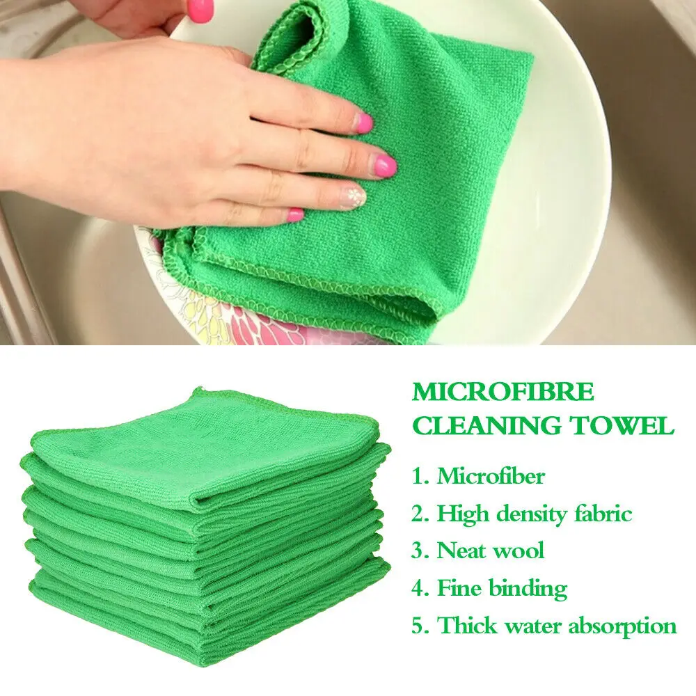 

50pcs Microfiber Cleaning Cloth Towel No-scratch Rag Car Polishing Detailing Car Washing Cleaning Towels
