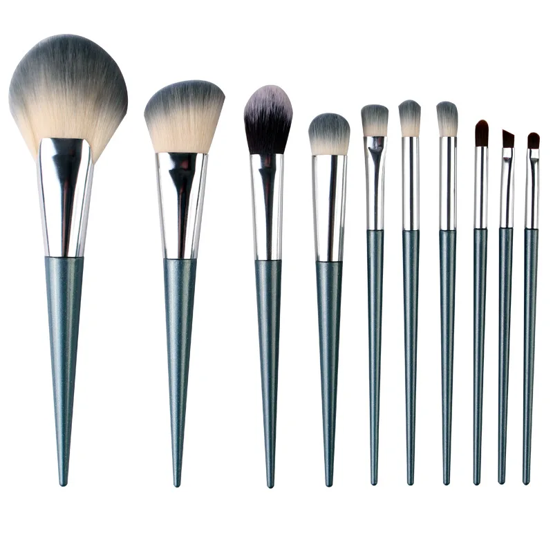 

10pcs Makeup Brush Set Blush High Gloss Eye Shadow Foundation Loose Powder Concealer Smudge Lip Brush Cosmetics Beauty Make Up