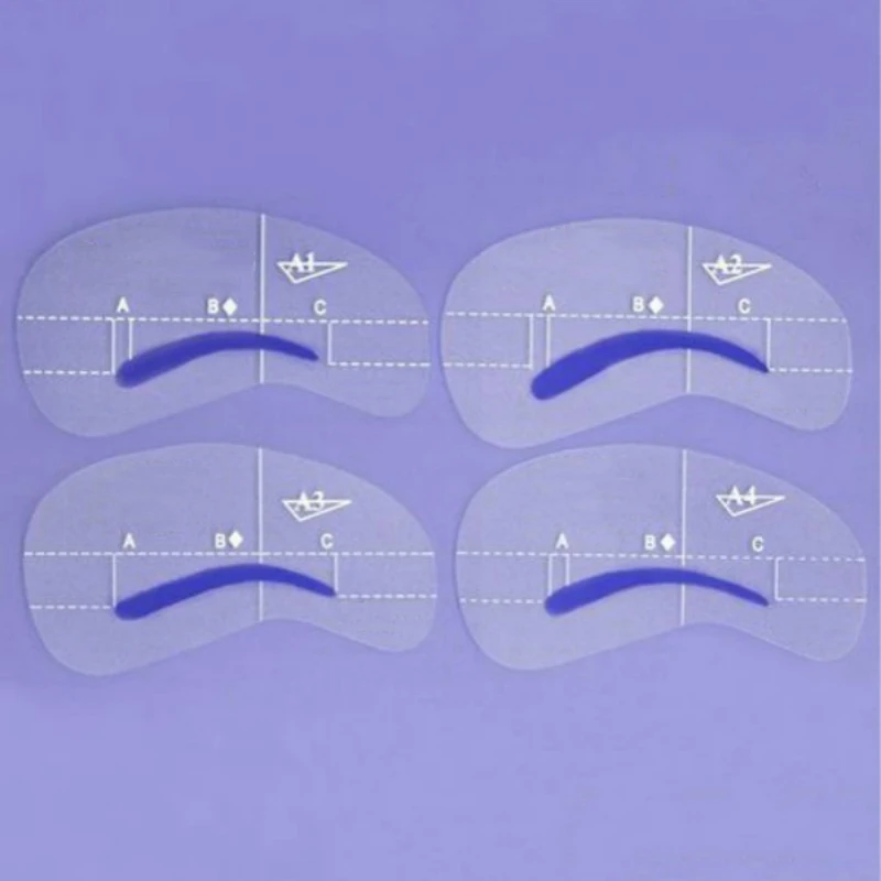 4 шт. магический трафарет для бровей стили макияжа Шаблон рисования макияжный